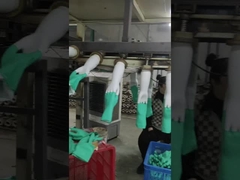 Guante de nitrilo verde resistente a las sustancias químicas