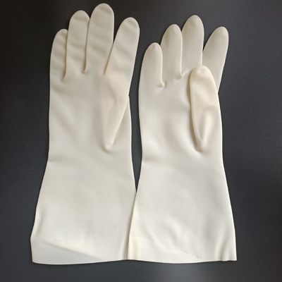 guantes blancos caseros del nitrilo del restaurante del nitrilo resistente químico de los guantes de 320m m