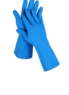 Nitrilo resistente de Mil Household Task Gloves Blue de los guantes 15 de solvente del nitrilo de la cocina