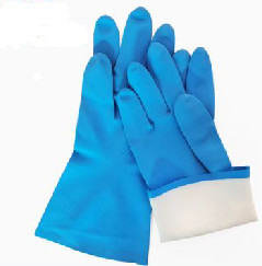 Nitrilo resistente de Mil Household Task Gloves Blue de los guantes 15 de solvente del nitrilo de la cocina