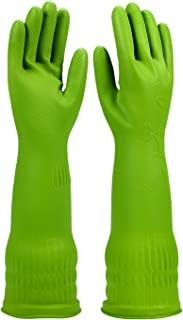 Guante extralargo de la limpieza de la cocina 120G/Pair de los guantes los 45CM del látex del puño del XL