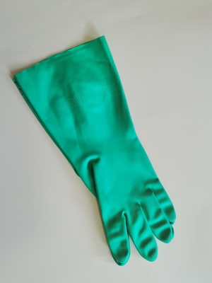 Nitrilo resistente de 18 de Mil Green Nitrile Glove Heat de la resistencia de hogar guantes de la sustancia química