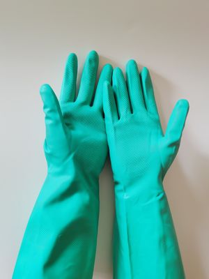 Guantes de nitrilo verdes con prueba de quimioterapia guantes desechables resistentes a sustancias químicas diseñados para uso médico e industrial