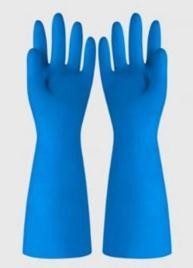 Guantes industriales 15 resistentes solventes Mil Blue Household Task Use del nitrilo de los 33CM