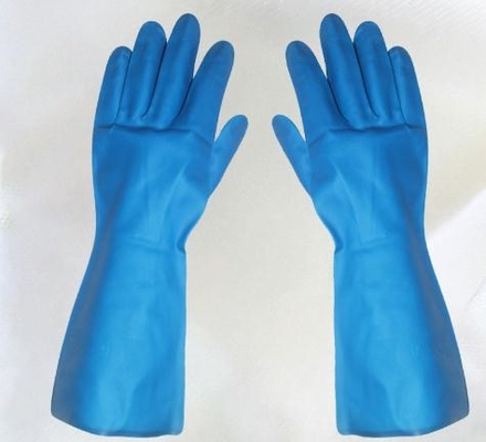 Guante azul impermeable Xl 18 Mil Chemical Resistant Gloves Nitrile del nitrilo