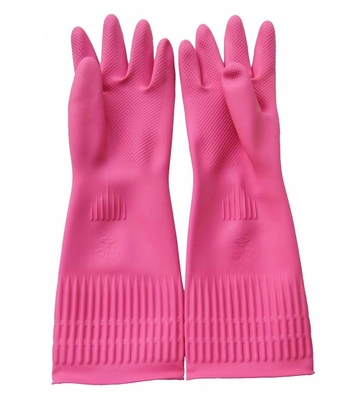 el látex anti de limpieza de la salida los 38CM de los guantes de la cocina 100G/Pair alineó guantes
