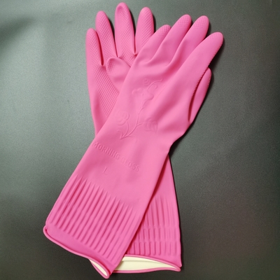 380M M que los guantes extralargos del látex del puño sirven el látex alinearon guantes