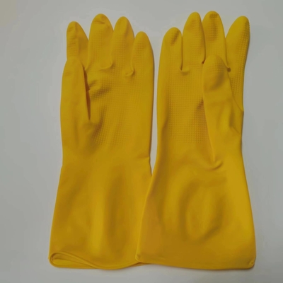 guantes resistentes químicos del látex de los 30-32cm que espesan el guante industrial del látex