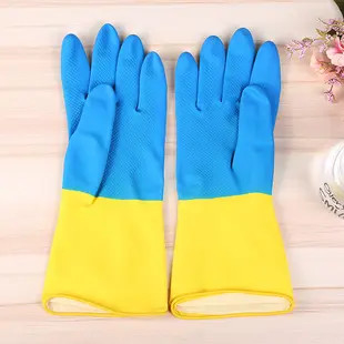 Longitud alineada multitud de los guantes los 30-32CM del lavaplatos de la cocina de los guantes del hogar del látex