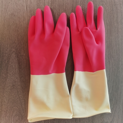 Guante del hogar del látex de la prevención de la puntura que espesa guantes resistentes químicos del látex