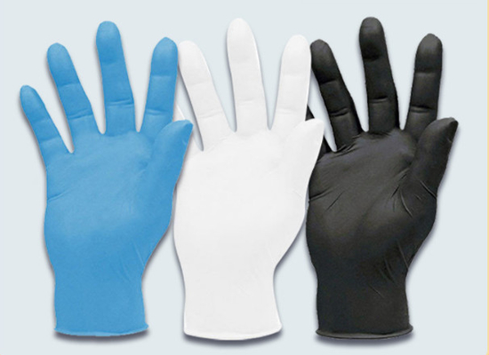guantes negros del examen del nitrilo del nitrilo del gramo 4g del examen de los guantes de las bacterias disponibles azules del aislante