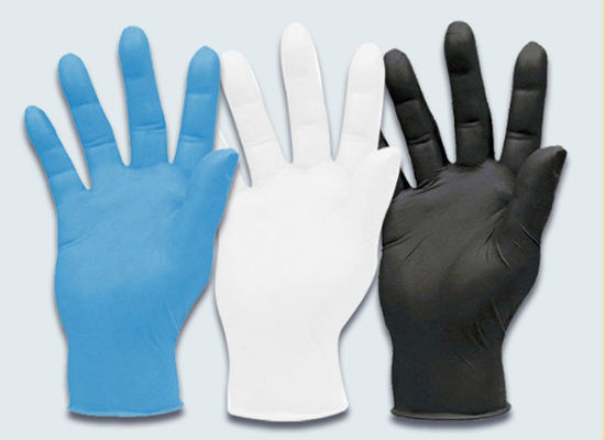 X Guante de nitrilo desechable grande de 240 mm negro espesor de 4 a 6 mil guantes no resistentes a los productos químicos de látex para laboratorio de servicio de alimentos médicos