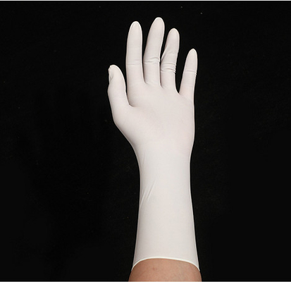 Pulgadas médicas del nitrilo del guante disponible blanco del nitrilo 12 de guantes durables del examen