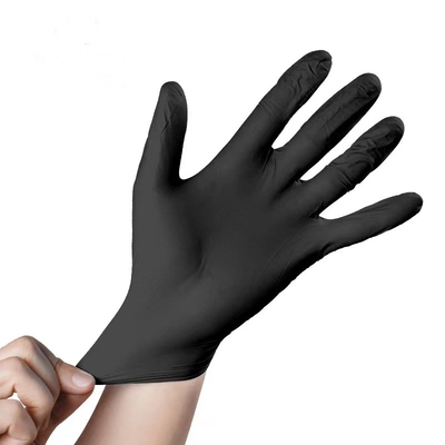 Pulgadas industriales del nitrilo del guante disponible negro del nitrilo 9 de guantes estéril del examen