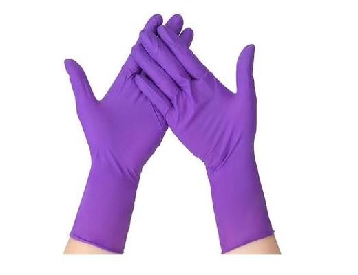 Guantes disponibles del nitrilo púrpura anti de la alergia limpieza de la cocina de 12 de la pulgada guantes del nitrilo