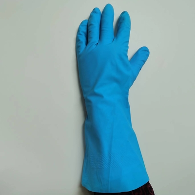 Guante azul de Mil UnFlocked Lining Chemical Nitrile de los guantes 11 del nitrilo del Xl de la resistencia de aceite