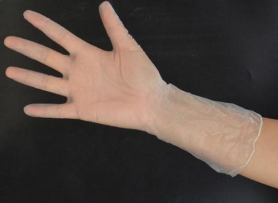 Guantes desechables de vinilo de gran tamaño Tienda en un área fría Guantes transparentes libres de polvo diseñados para la industria médica y alimentaria