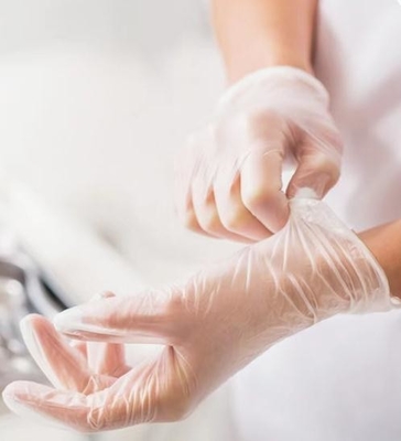 Guantes estéril del examen del vinilo del vinilo de la resistencia de fricción del hogar disponible del guante los 30CM