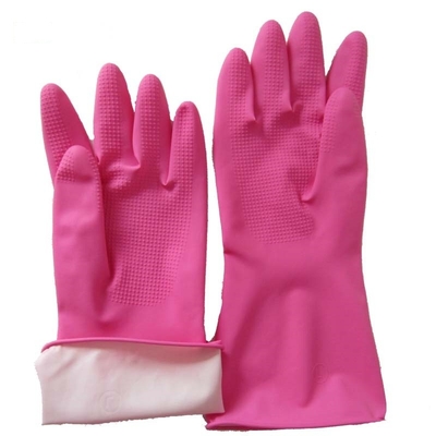 Guante de manguito laminado de látex resistente a productos químicos y punciones con palma y dedos texturizados