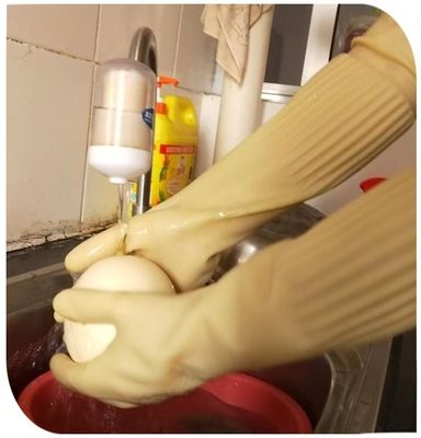 S M L XL Guantes de limpieza extra largos Guantes impermeables de baño OEM Sí Adecuado para necesidades de limpieza comercial