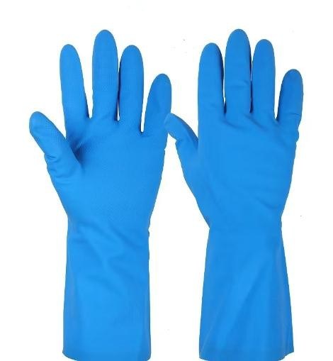 Guante de nitrilo azul ambidextro Guantes de protección industriales cómodos diseñados para el largo plazo en los lugares de trabajo industriales