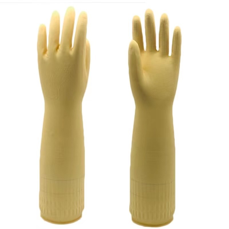 S M L XL Guantes de limpieza extra largos Guantes impermeables de baño OEM Sí Adecuado para necesidades de limpieza comercial