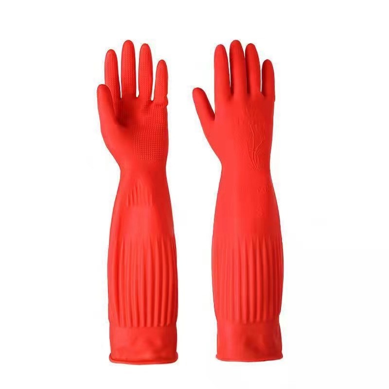 Guantes de limpieza extra largos con puños extra largos, 380 mm de longitud, flexibles, de alta flexibilidad, reutilizables, diseñados para la limpieza