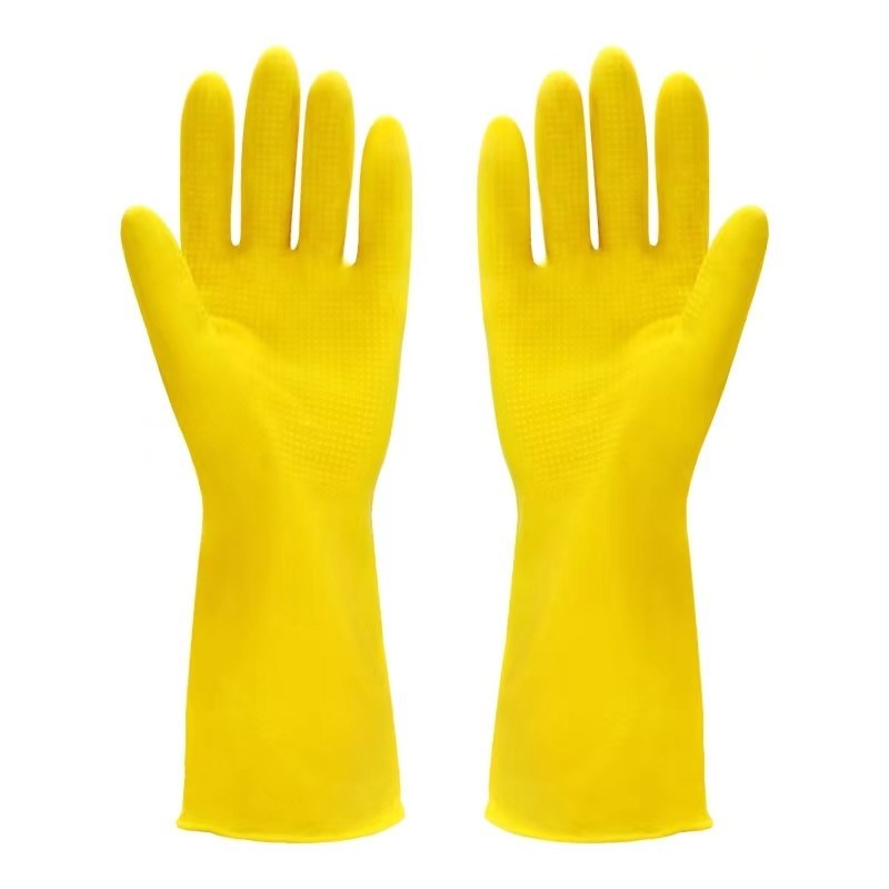 Guante de látex impermeable para el hogar de 30 cm de largo, ajuste flexible y duradero, adecuado para tareas de limpieza y mantenimiento del hogar