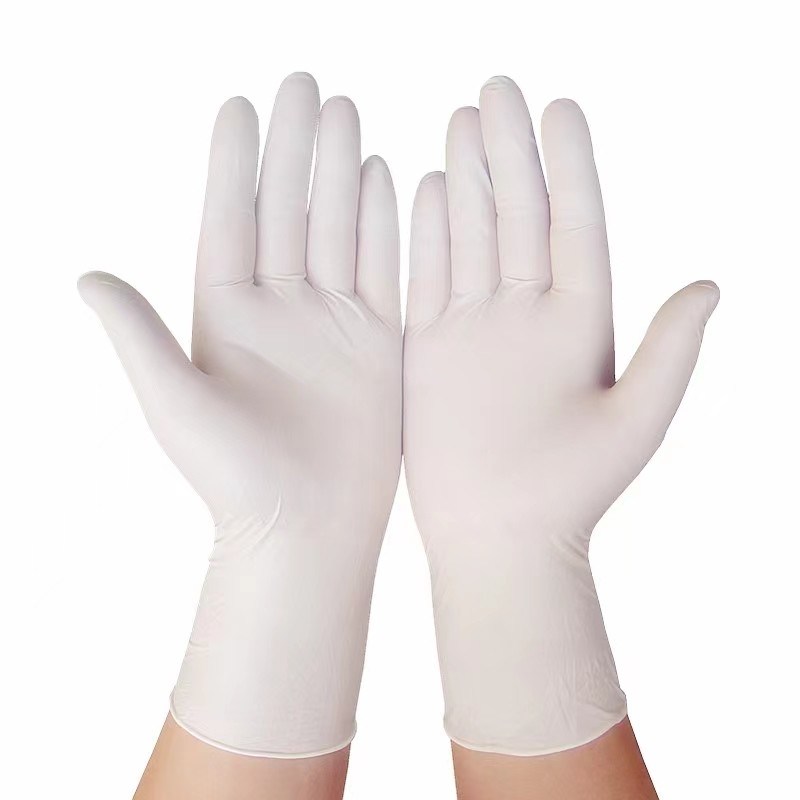 Vida útil 4 años Guante de nitrilo desechable Talla grande Sin polvo Superficie texturizada Guantes protectores de examen médico