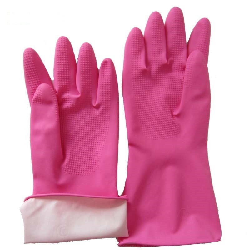 Guantes de limpieza de látex extra largos resistentes a sustancias químicas Guantes flexibles reutilizables adecuados para múltiples aplicaciones de limpieza