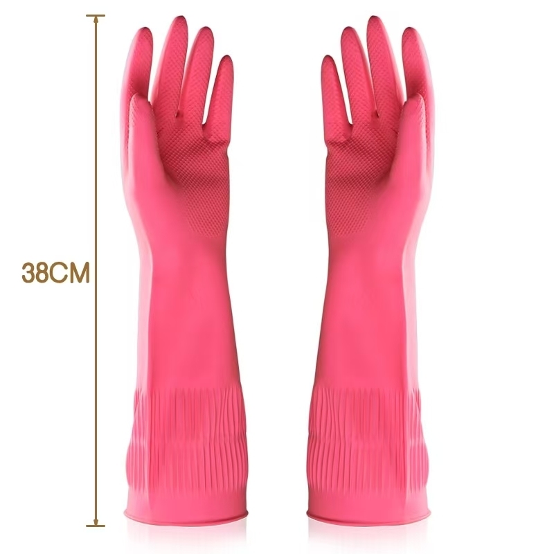 100 g por par Espesor de los dedos extra largo manguito guantes de látex resistentes al agua fuertes pequeños medianos grandes x grandes guantes de seguridad