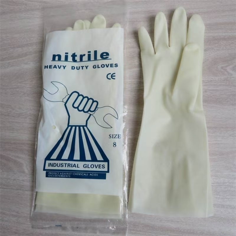 Guantes de nitrilo impermeables para lavar platos, resistentes a químicos, logotipo personalizado, que brindan protección duradera para tareas de limpieza